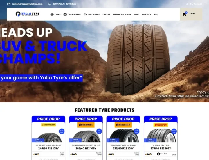 YallaTyres Online Shop by Klever Tech Solutions